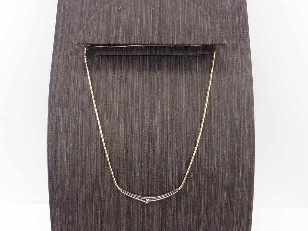 Gouden choker met briljant                               G70, Gebruikt, ., Ophalen of Verzenden, .