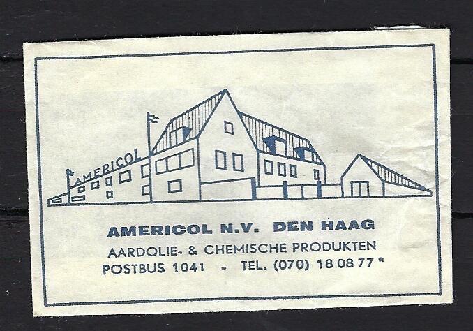 2366 Den Haag AMERICOL aardolie, Ophalen of Verzenden, Nederland