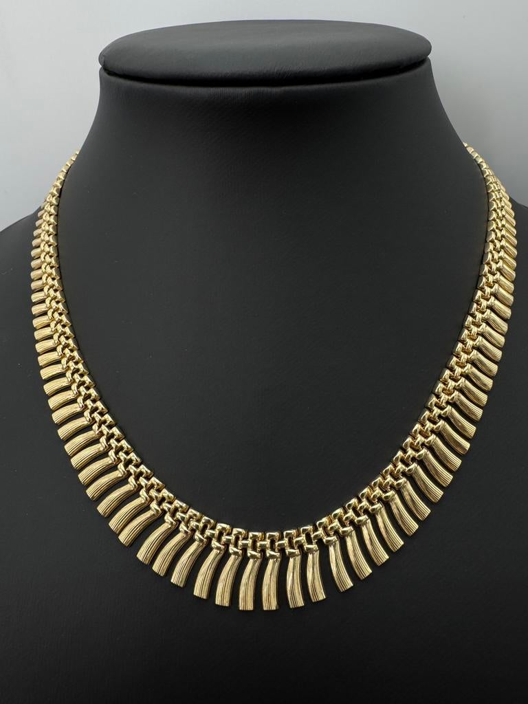 14 kt. geelgouden collier, Ophalen of Verzenden, Zo goed als nieuw, Geel, Goud