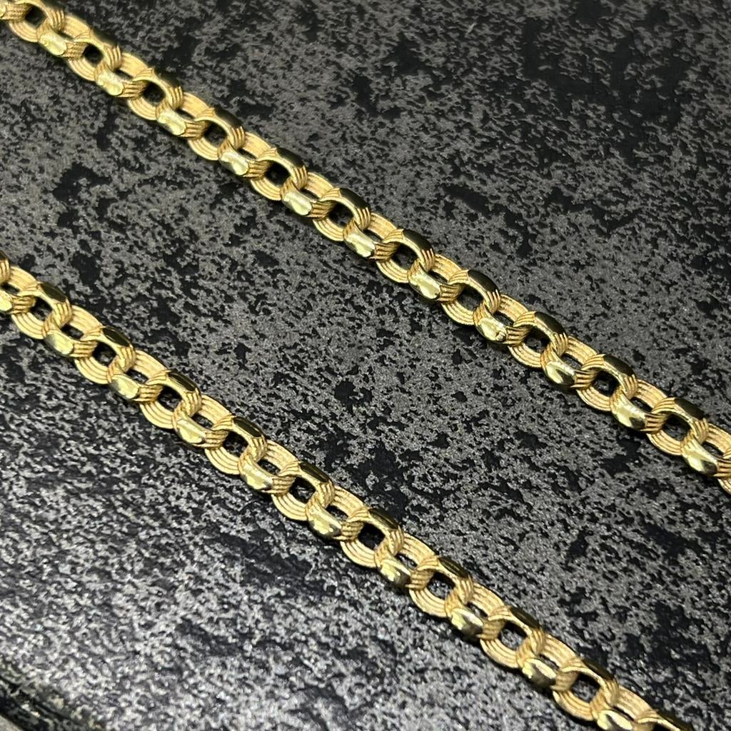 14 karaat gouden ketting collier massief nieuw cuban, Sieraden, Tassen en Uiterlijk, Armbanden, Zo goed als nieuw, Goud, Ophalen of Verzenden