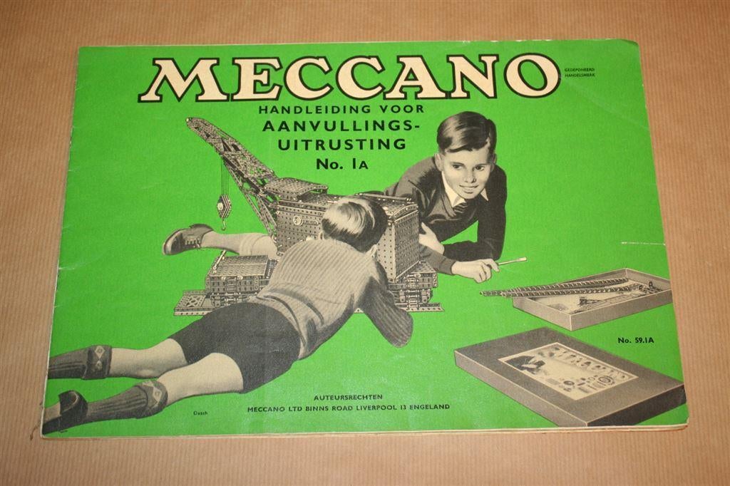 Meccano. Handleiding voor aanvullingsuitrusting No.1A, Ophalen of Verzenden