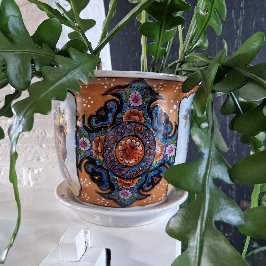 Vintage bloempot, Antiek en Kunst, Curiosa en Brocante, Ophalen of Verzenden