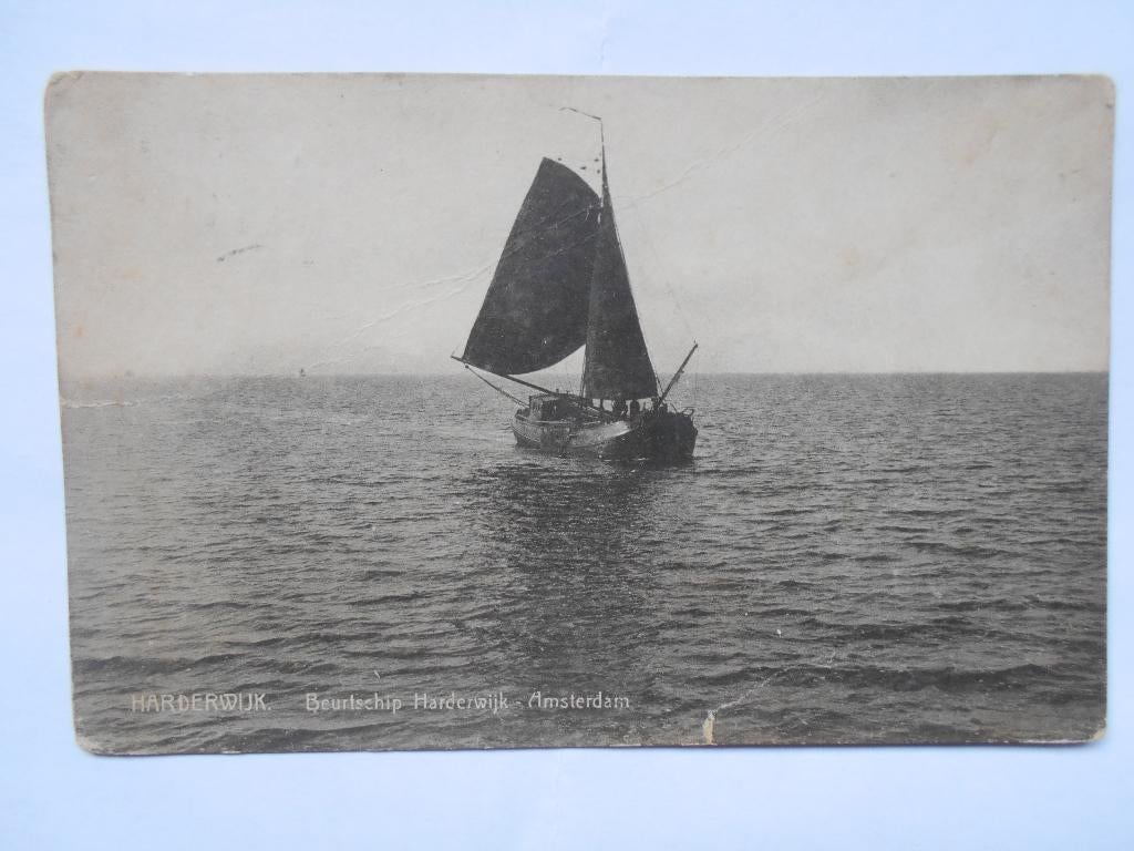 Amsterdam van Harderwijk naar Amsterdam met het Beurtschip, Verzenden, 1920 tot 1940, Gelopen, Noord-Holland