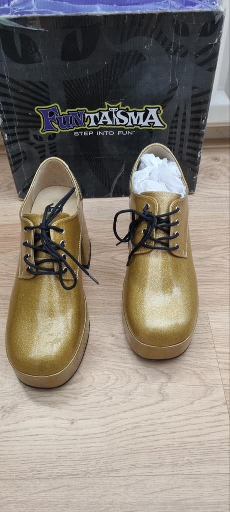 Gouden Glitter Hakken Funtasma Mt 40/41 - Jaren 70 Stijl, Kleding | Dames, Schoenen, Zo goed als nieuw, Schoenen met hoge hakken