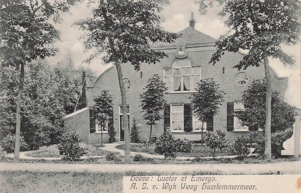 JN358 Haarlemmermeer IJweg Hoeve Luctor et Emergo 1907, Verzamelen, Ophalen of Verzenden, Voor 1920, Gelopen, Noord-Holland