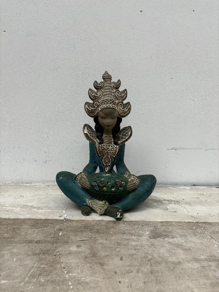 Thais beeld met waxinelichthouder – sfeervolle decoratie, Ophalen, Overige materialen, Minder dan 25 cm