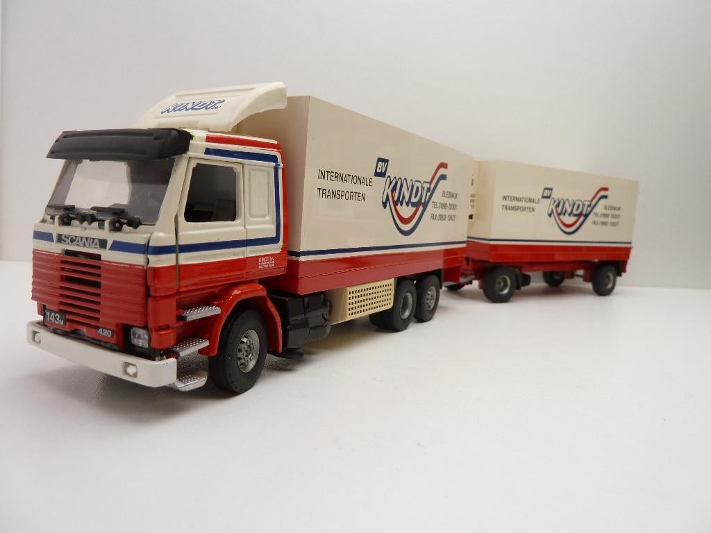 Scania 143-450  '' Kindt Bleiswijk ''  tekno, Ophalen of Verzenden, Zo goed als nieuw, Bus of Vrachtwagen, Tekno