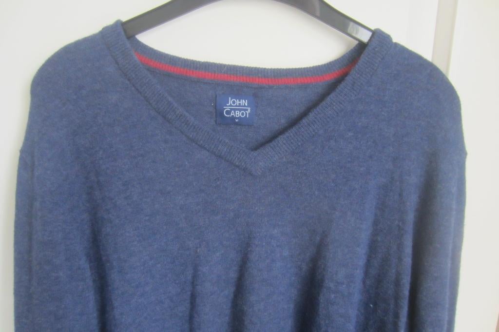 John Cabot wollen trui - maat M - L, Maat 52/54 (L), Blauw, Ophalen of Verzenden, Zo goed als nieuw