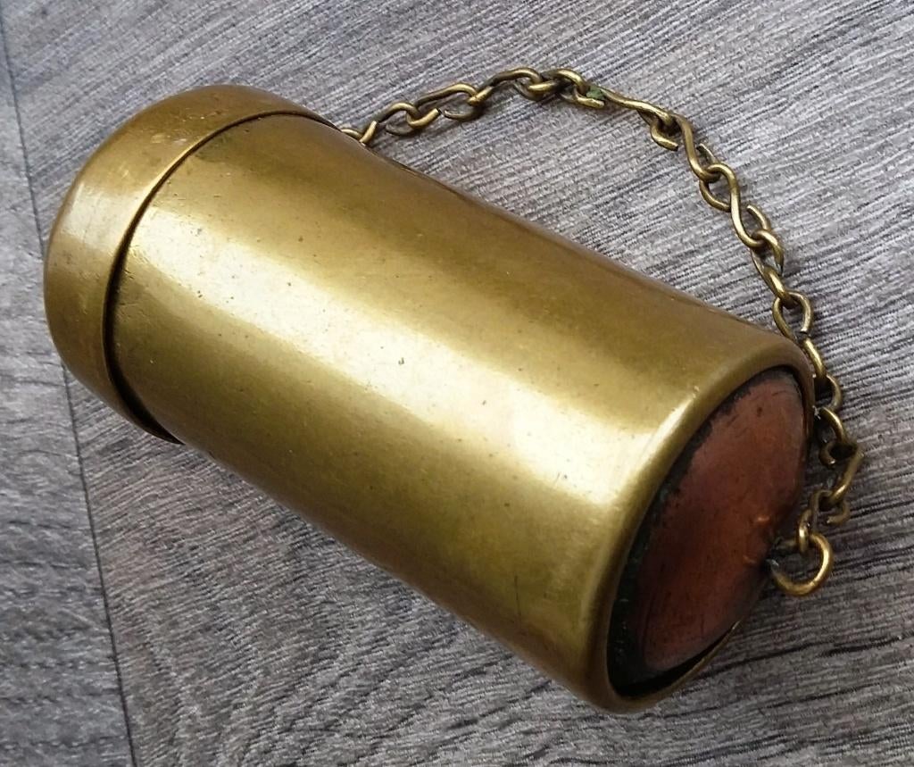 Circa 1750 - 1850 Tondeldoos Vuurmaker Pijp Roker Vuurslag, Antiek en Kunst, Antiek | Koper en Brons, Ophalen of Verzenden