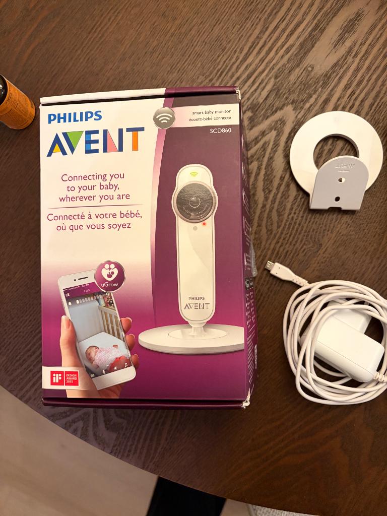 Babyfoon Philips Avent SCD860, Kinderen en Baby's, Babyfoons, Ophalen of Verzenden, Zo goed als nieuw, Minder dan 100 meter, Camera