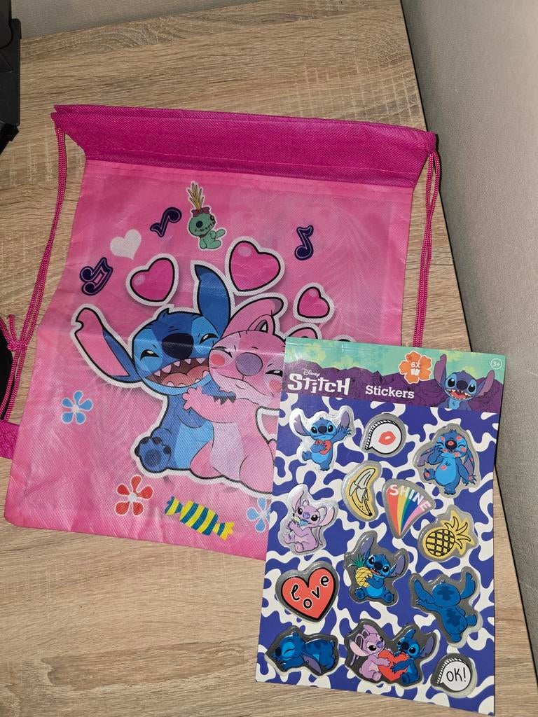 Disney Stitch gymtas en stickers nieuw, Ophalen of Verzenden, Nieuw