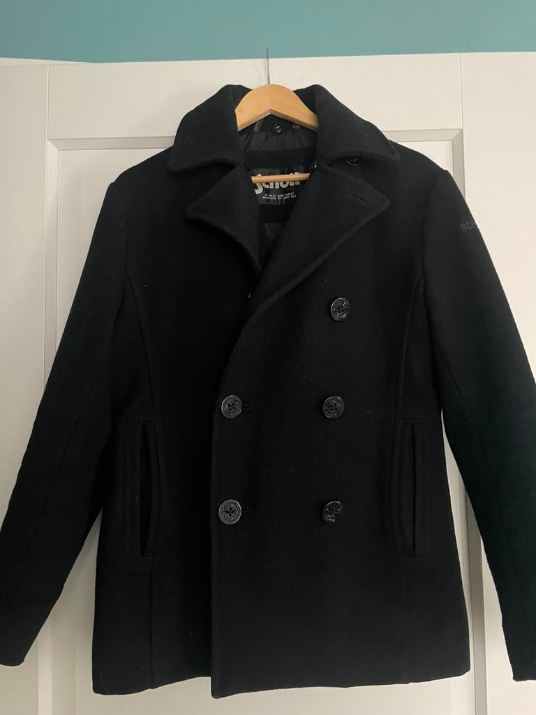 SCHOTT NYC PEACOAT/SCHIPPERSJAS, MAAT M, Ophalen of Verzenden, Zo goed als nieuw, Maat 48/50 (M), Blauw
