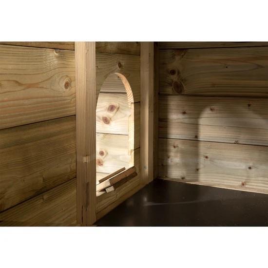 Houten Kippenhok Loekie | Nachthok + Overdekte Ren Glorenza, Dieren en Toebehoren, Pluimvee | Toebehoren, Ophalen of Verzenden