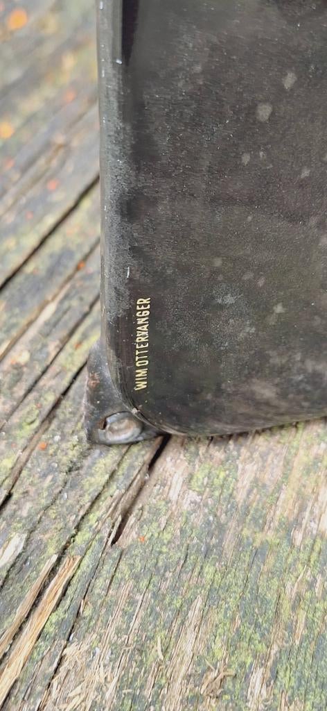 Oude originele emaille reclame thermometer NV Verzekeringen., Ophalen, Reclamebord, Gebruikt, .