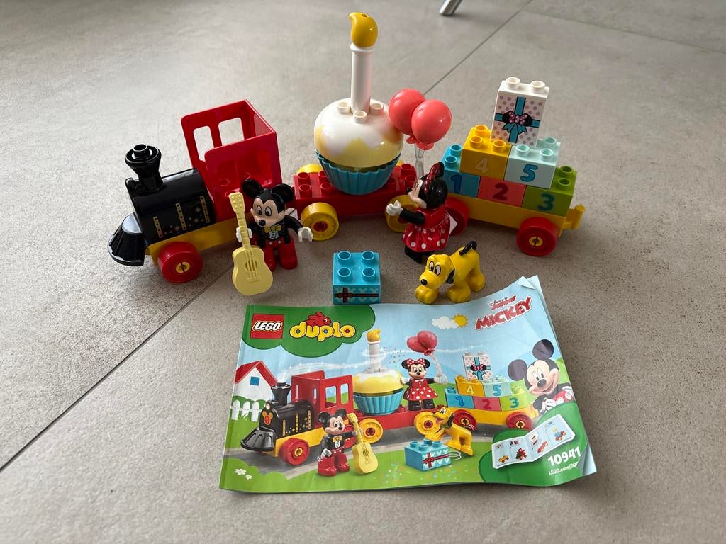 Duplo Mickey Mouse Trein Set, Ophalen of Verzenden, Zo goed als nieuw, Complete set, Duplo
