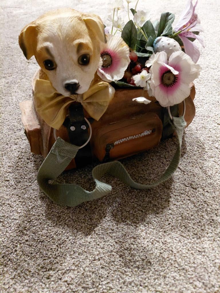 Decoratie tas met hond kunstof., Ophalen