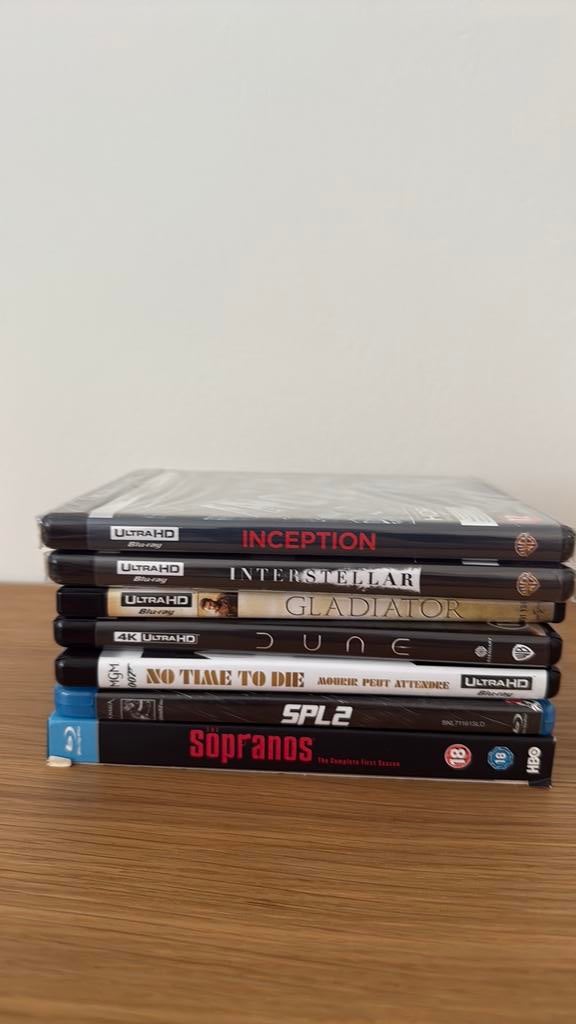Ultra HD 4K bluray, inception, interstellar, gladiator etc, Cd's en Dvd's, Blu-ray, Ophalen of Verzenden, Nieuw in verpakking