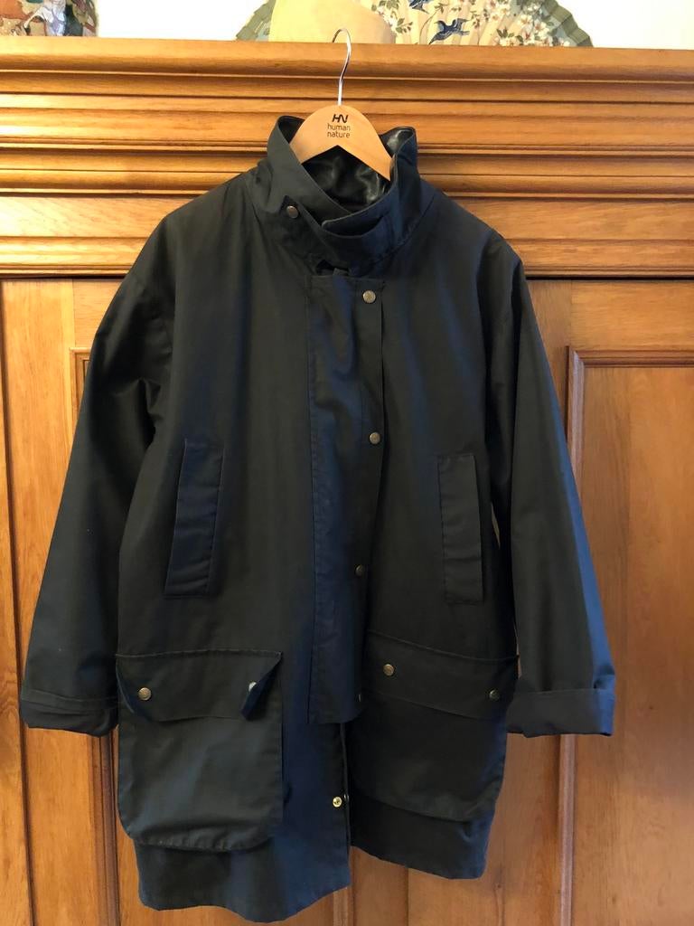 HI-DIVER dames halflange waxcoat. Amper gedragen, Kleding | Dames, Jassen | Winter, Zo goed als nieuw, Maat 42/44 (L), Blauw, Ophalen