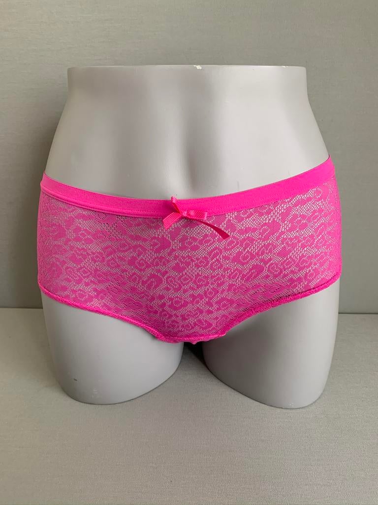 Freya kanten boxer short maat xs model fancies, Verzenden, Roze, Broekje of Short