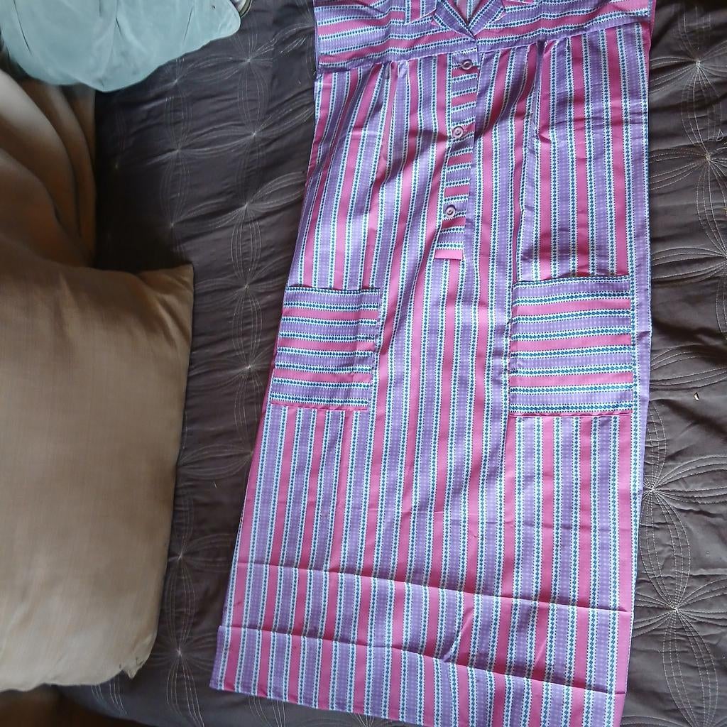 Ma flodder schort, keukenschort, jasschort. (Roze streep), Tuin en Terras, Werkkleding, Ophalen of Verzenden, Nieuw