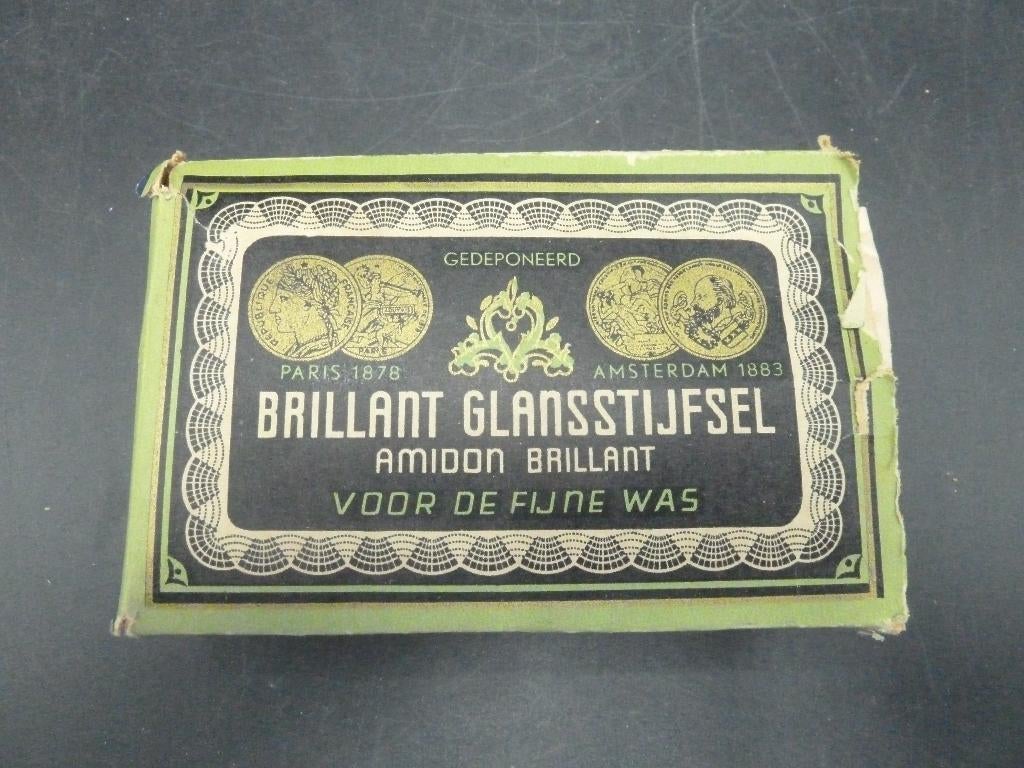 Antieke verpakking stijfsel Brillant glansstijfsel 1945, Ophalen of Verzenden, Zo goed als nieuw, Verpakking