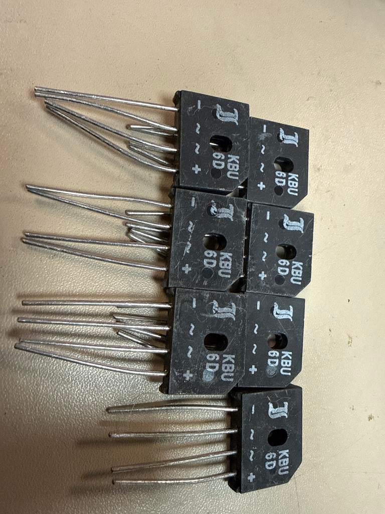 Gelijkrichter 6A 200V - KBU6D 10x, Ophalen of Verzenden, Nieuw