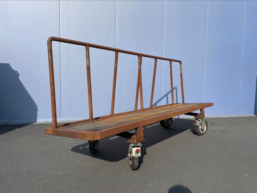 Platenkar transportwagen, Transportkar, 100 liter of meer, Ophalen of Verzenden, Zo goed als nieuw