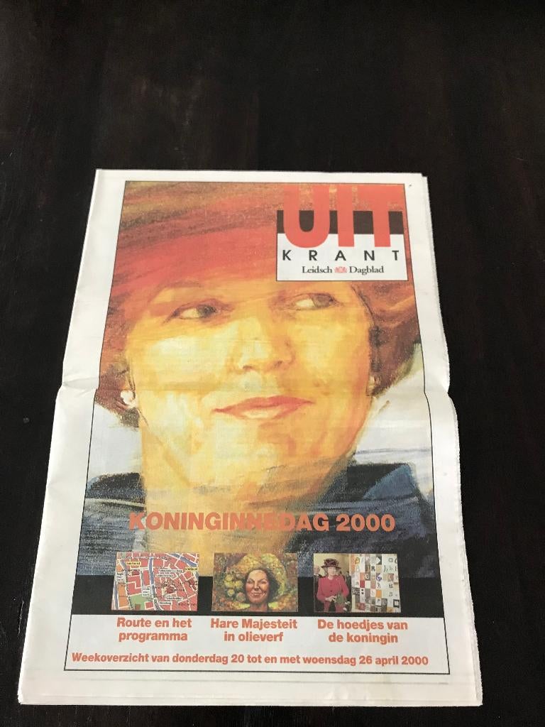 Leidsch Dagblad route en programma van 26 april 2000., Ophalen of Verzenden, 1980 tot heden, Krant