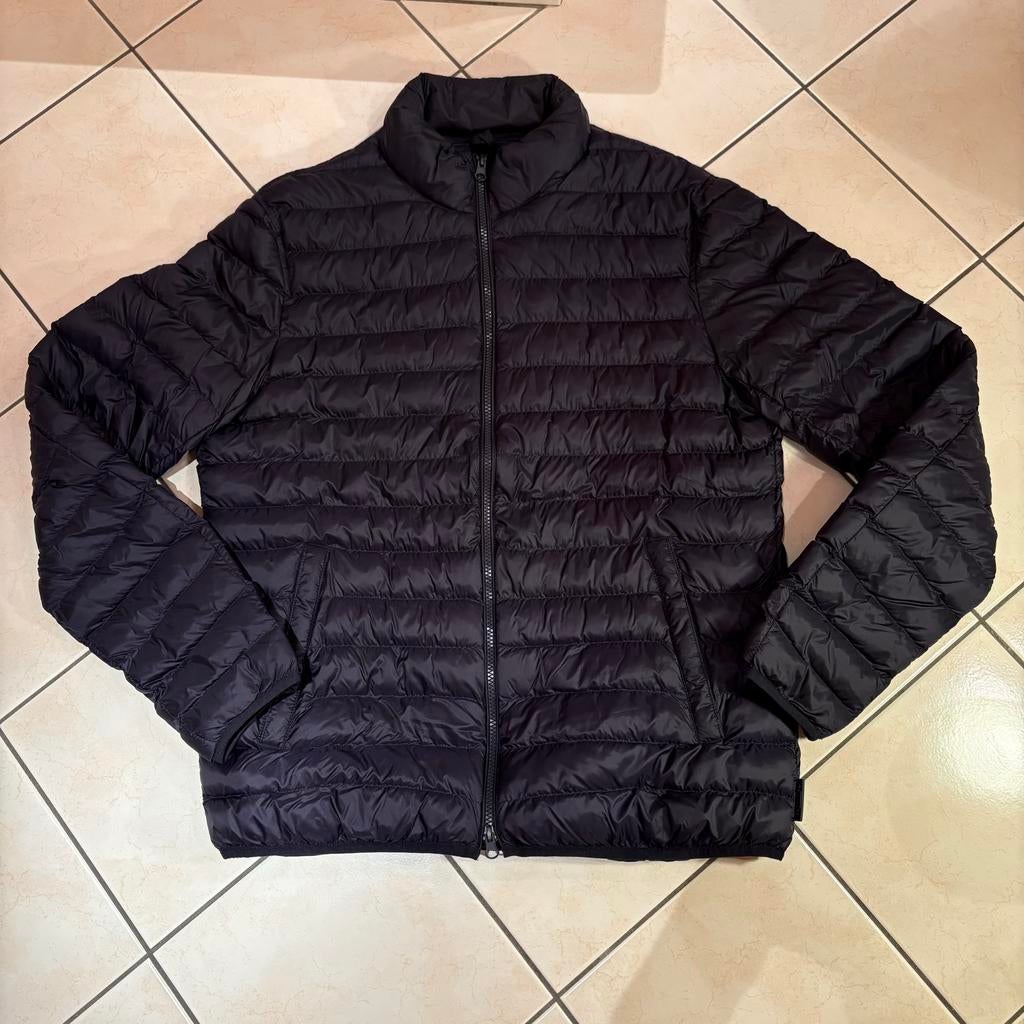 Profuomo Donkerblauwe Down Jacket - Maat L, Ophalen of Verzenden, Zo goed als nieuw, Maat 52/54 (L), Blauw