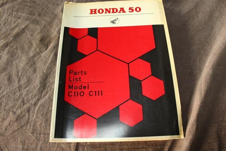 Honda 5 C110 C111 1960 ?? moped parts list  onderdelen boek, Ophalen of Verzenden, Gebruikt