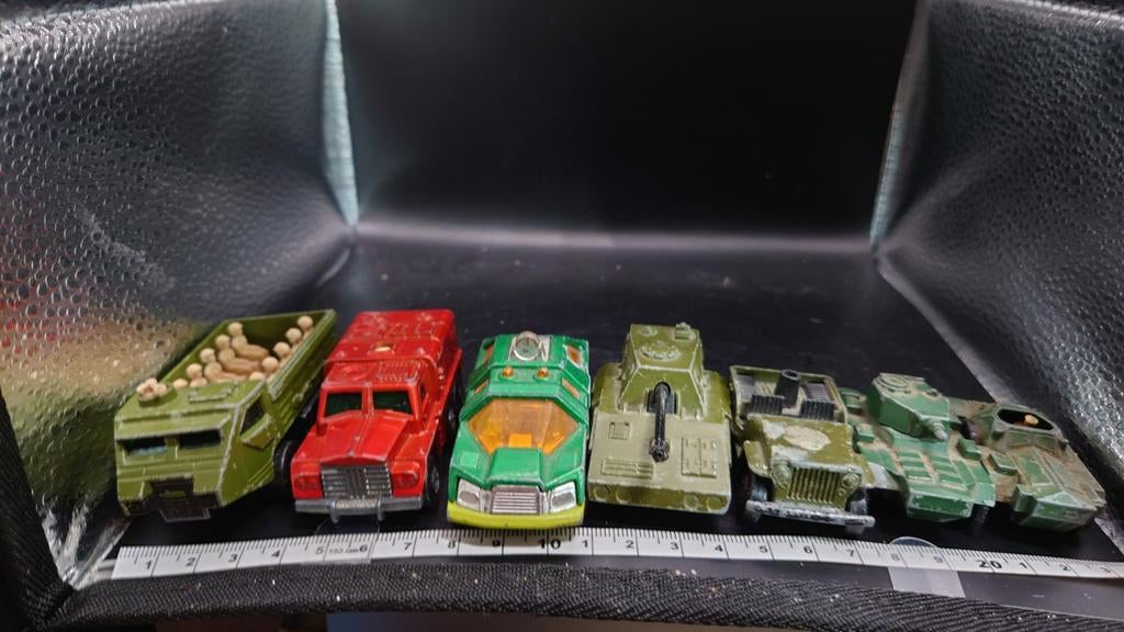 Matchbox Lesney Legervoertuigen - Set van 7, Ophalen of Verzenden, Gebruikt, Overige typen, Lesney