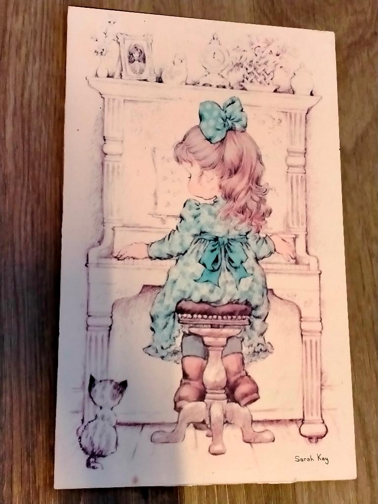 Sarah Kay Holly Hobbie pop poppen vintage plakaat bord, Verzamelen, Ophalen of Verzenden, Overige figuren, Gebruikt, Overige typen