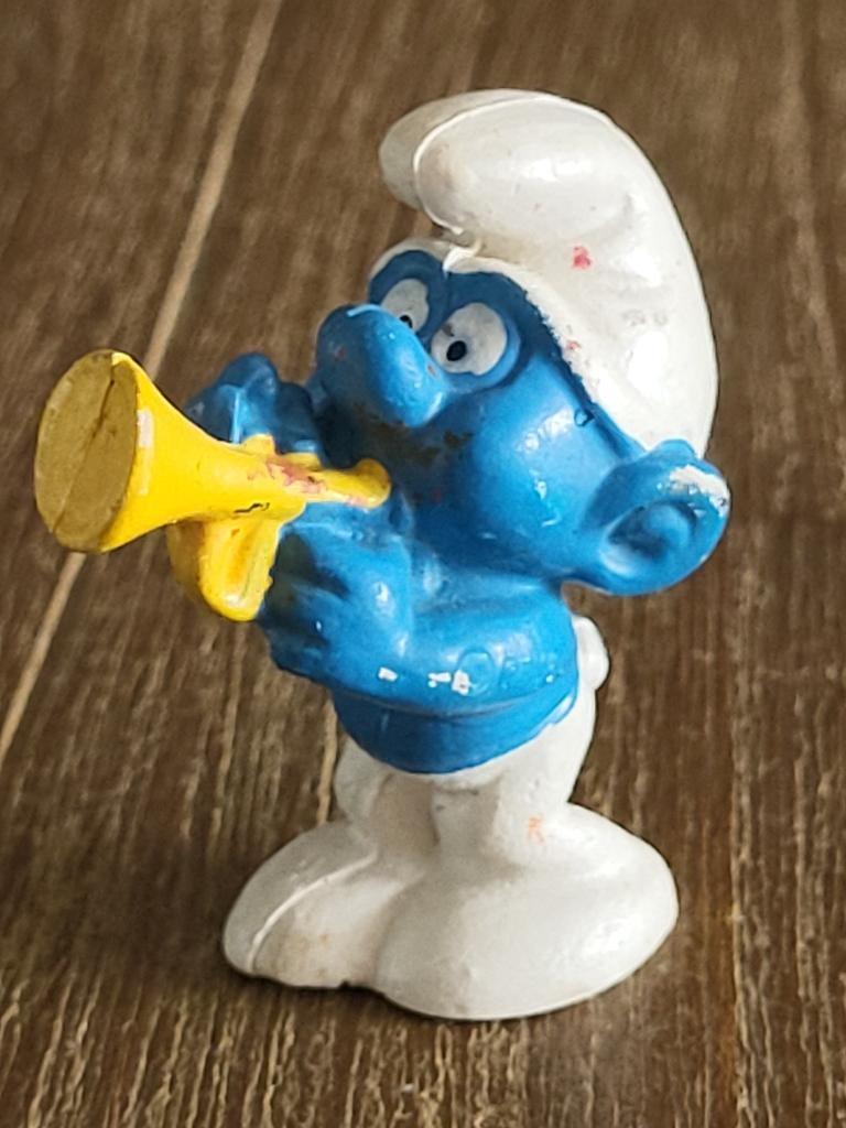 Trompetter smurf, Verzamelen, Smurfen, Ophalen of Verzenden, Zo goed als nieuw, Overige Smurfen, Poppetje, Figuurtje of Knuffel
