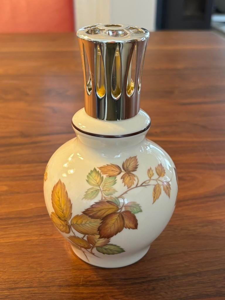 Lampe Berger - aardewerk met opdruk (herfst-)bladeren, Ophalen of Verzenden, Zo goed als nieuw, Overige materialen, Minder dan 25 cm