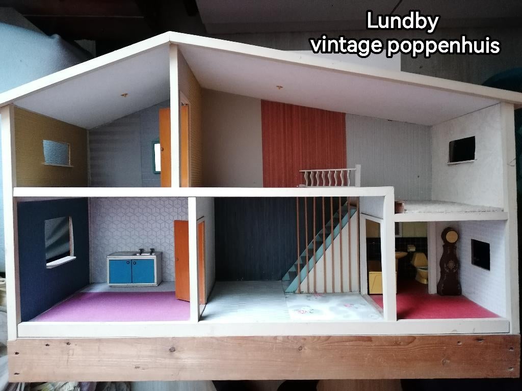 Lundby Poppenhuis vintage en ook poppenhuisspulletjes, Ophalen, Gebruikt, Poppenhuis