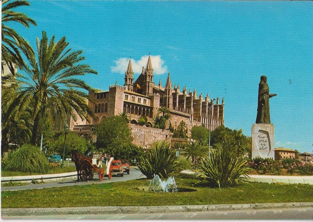 Spanje, Palma de Mallorca, met auto's Mini, Ophalen of Verzenden, 1960 tot 1980, Gelopen, Spanje
