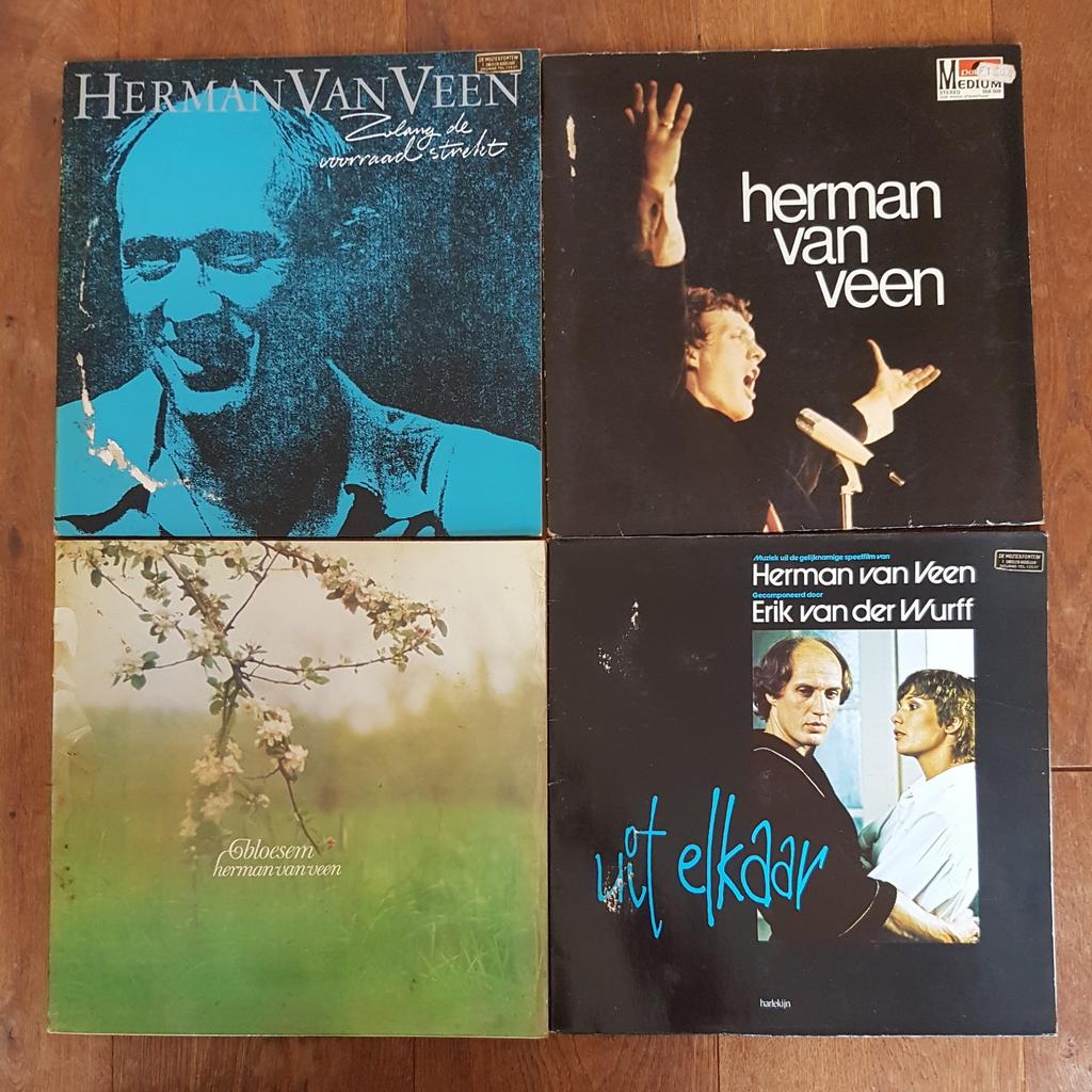 [VINYL COLLECTIE] Herman van Veen - titels in omschrijving, Ophalen of Verzenden, Gebruikt, Overige formaten, Levenslied of Smartlap
