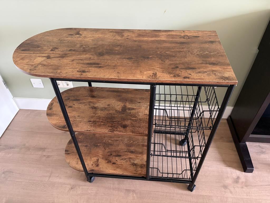 Relaxdays keukentrolley industrieel serveerwagen, Huis en Inrichting, Ophalen, Gebruikt