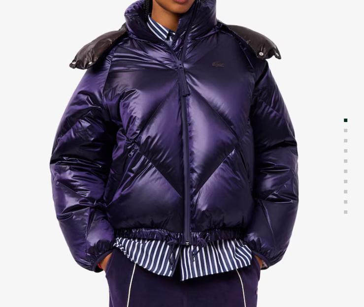 NEW- Lacoste Oversized Waterafstotend Donsjack Purple size42, Verzenden, Nieuw, Paars