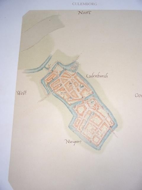 Culemborg. Plattegrond van de stad door Jacob van Deventer, Ophalen of Verzenden