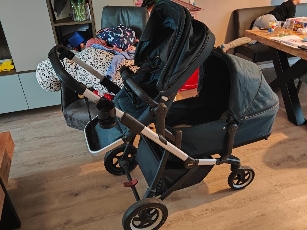 Thule Sleek kinderwagen combi, Gebruikt, Combiwagen, Verstelbare duwstang, Ophalen