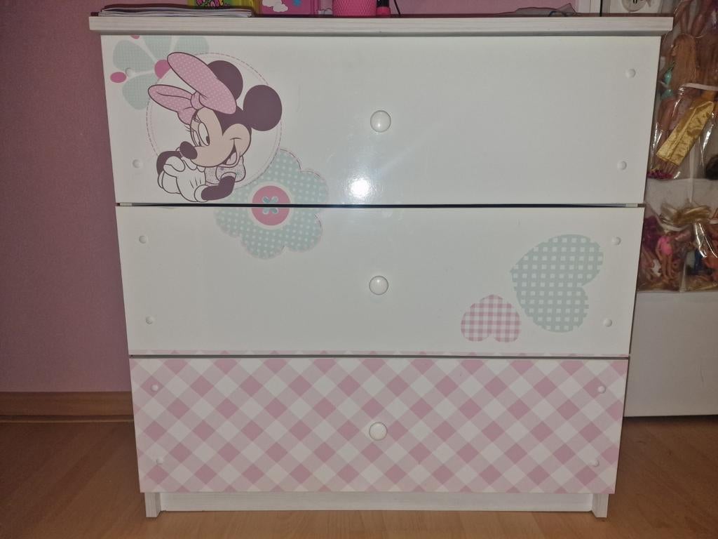 kinder kamer set minnie mouse, 50 tot 70 cm, 105 cm of meer, Ophalen of Verzenden, 100 cm of meer
