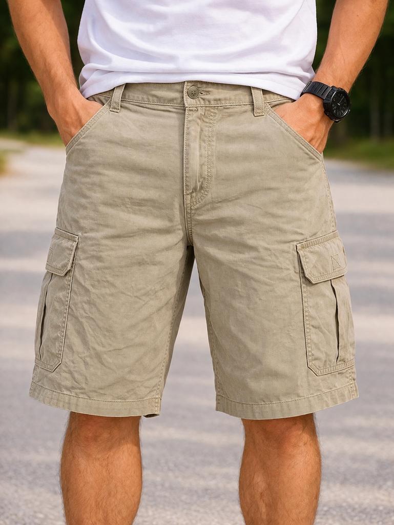 Carhartt cargo korte broek beige, Ophalen of Verzenden, Zo goed als nieuw, Maat 48/50 (M), Beige