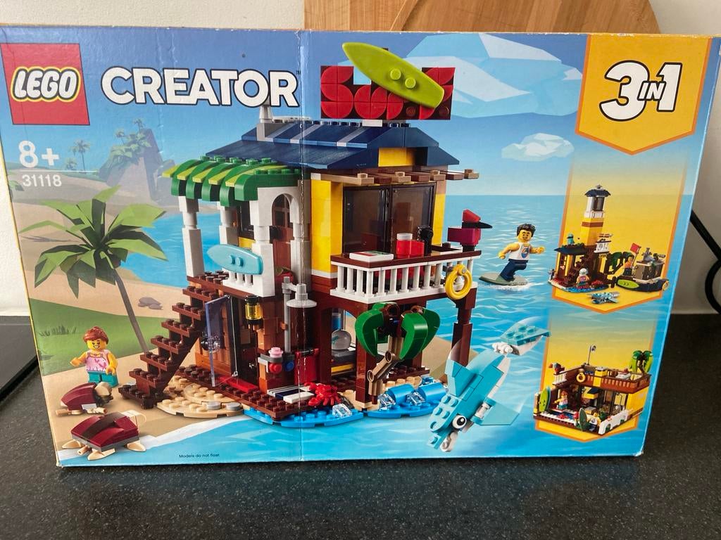 Lego Creator 31118 Surfer Beach House, Lego, Ophalen of Verzenden, Zo goed als nieuw, Inclusief doos