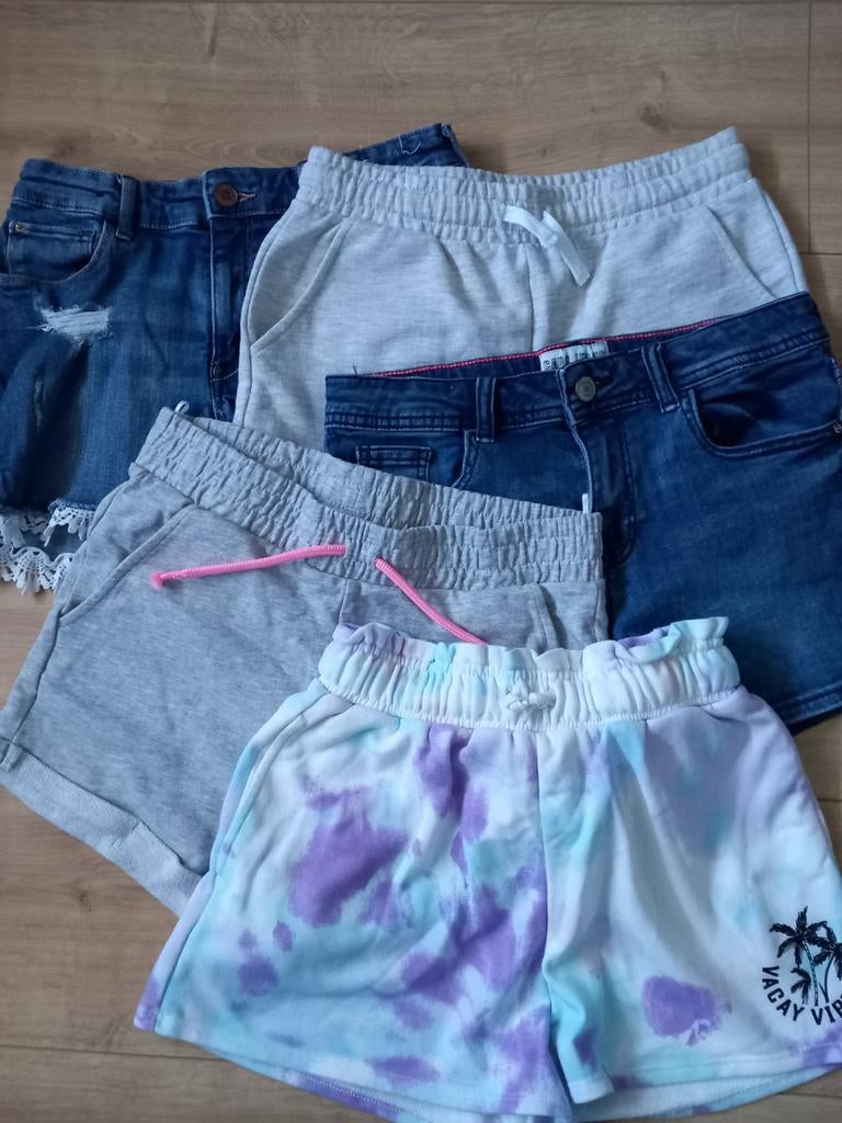 5x korte broek 146-152. Nieuw en zgan.H&M,Cars,C&A..., Broek, Meisje, Nieuw, Diverse merken