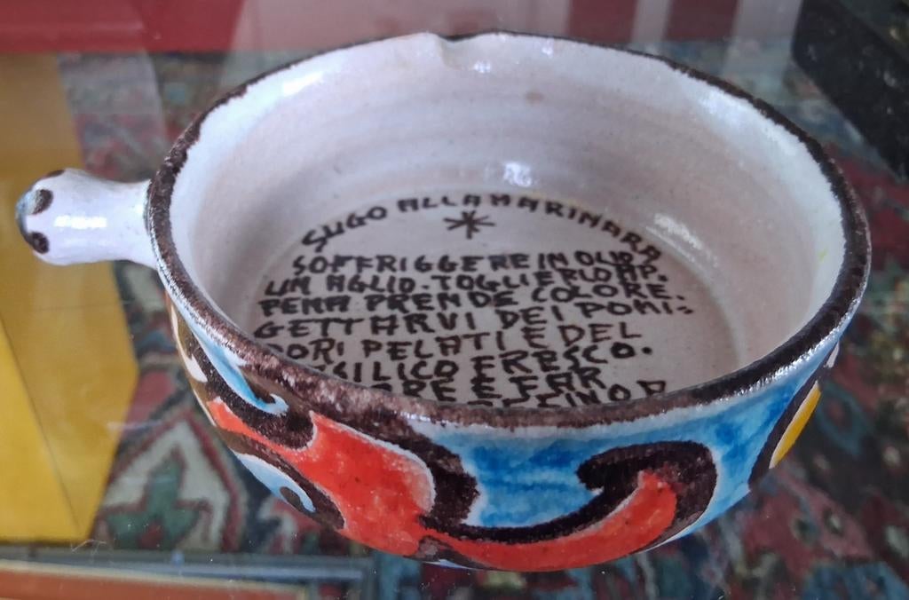 Zeldzame kom met recept disimone italy jaren 50/60, Antiek en Kunst, Ophalen of Verzenden