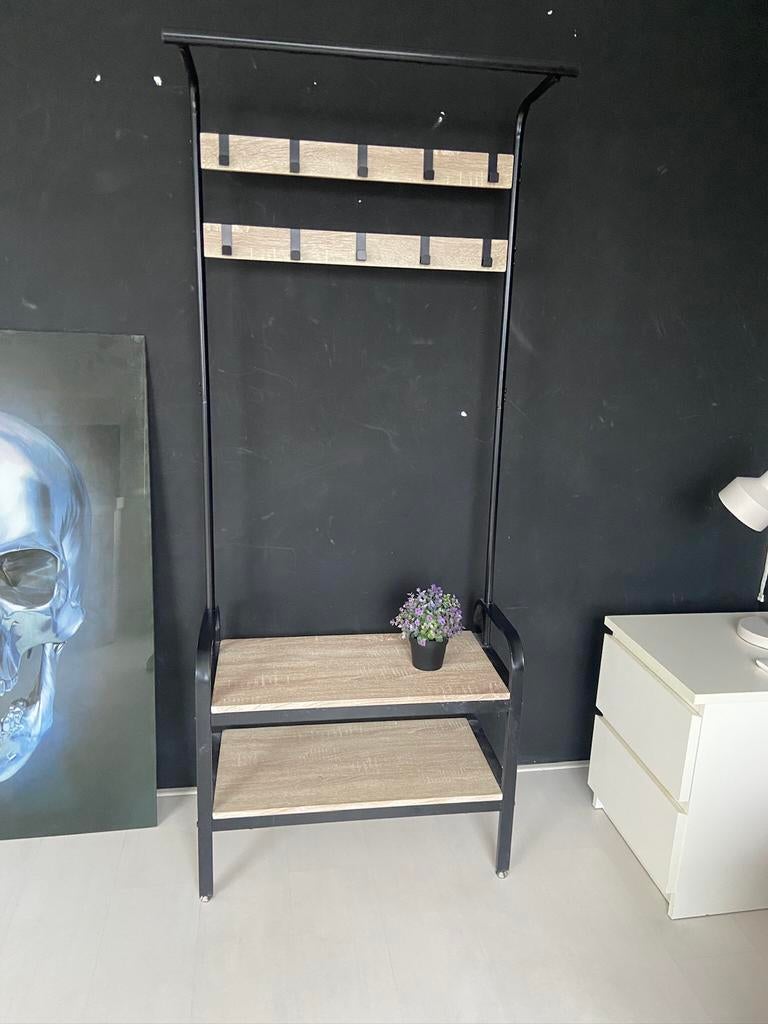 Splinternieuwe industriële Kapstok van mangohout, Ophalen of Verzenden, Zo goed als nieuw, Minder dan 100 cm