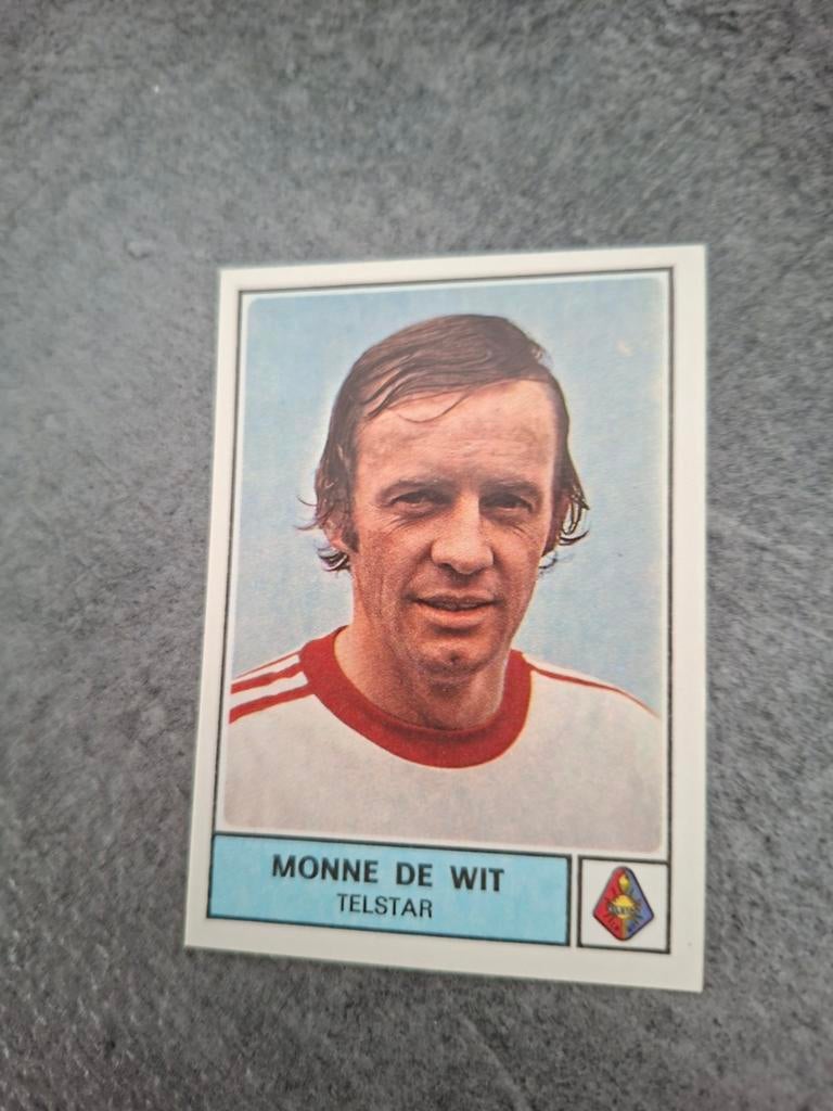 Panini sticker Voetbal 78. Speler Monne de Wit Telstar., Verzenden, Zo goed als nieuw, Sticker