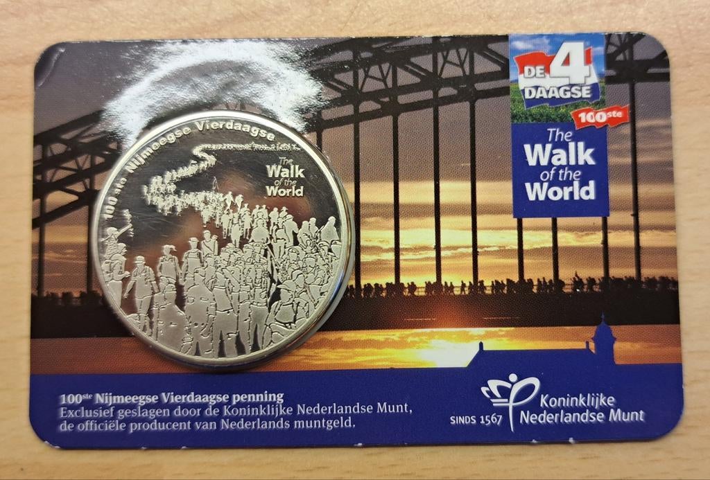 Nijmeegse vierdaagse coincard, Ophalen of Verzenden, Overige materialen