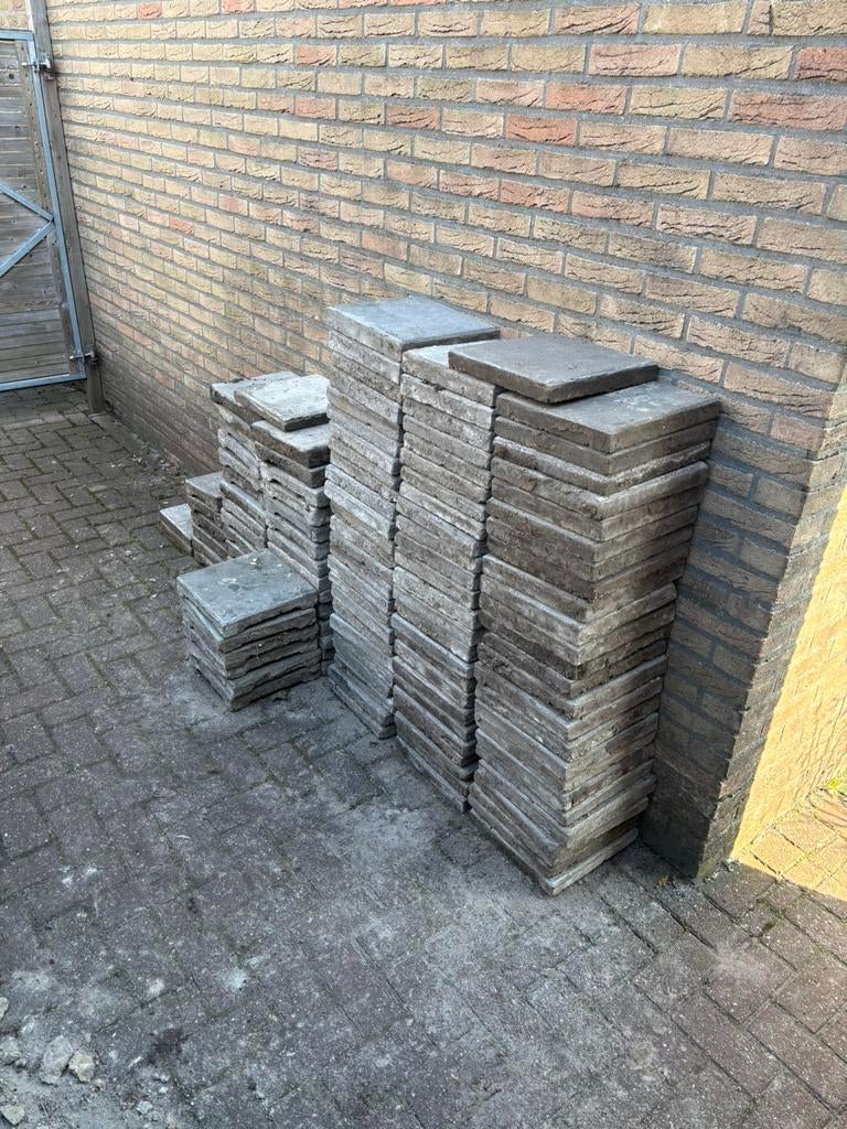 Tegels 30x30, Ophalen, Gebruikt, Beton, Terrastegels